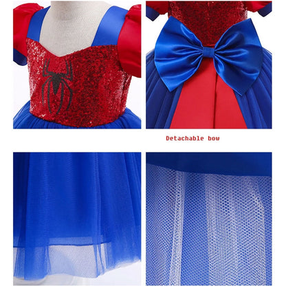 Halloween Costume Girls Princess Cosplay Dress Halloween Party Costume with Eyemask