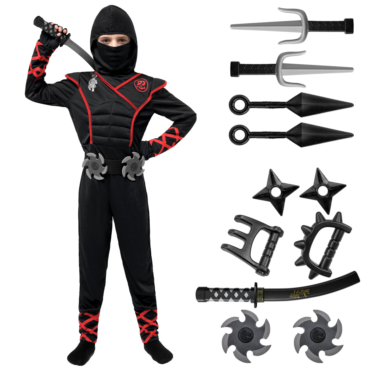 Halloween Costume Kids Ninja Costume for Boys Halloween Fancy Dress Costume for