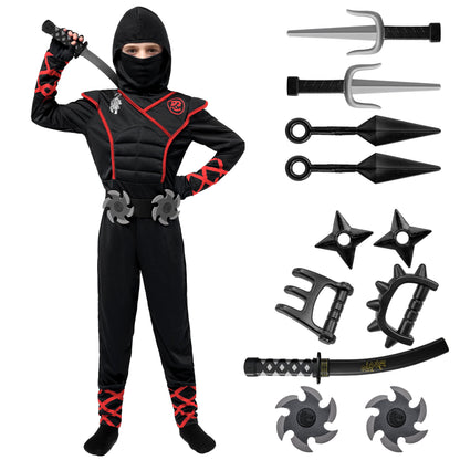 Halloween Costume Kids Ninja Costume for Boys Halloween Fancy Dress Costume for