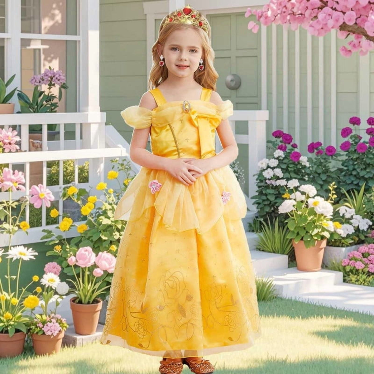 Halloween Costume Jurebecia Princess Dress for Girls Costume Kids Off Shoulder