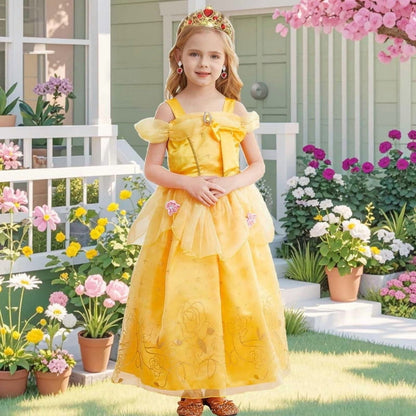 Halloween Costume Jurebecia Princess Dress for Girls Costume Kids Off Shoulder