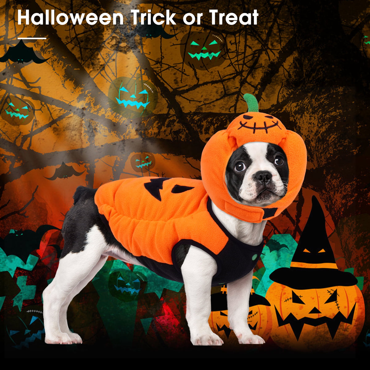 Halloween Costume Dog, Pumpkin Pet Costume, Soft and Cute Halloween Clothes for